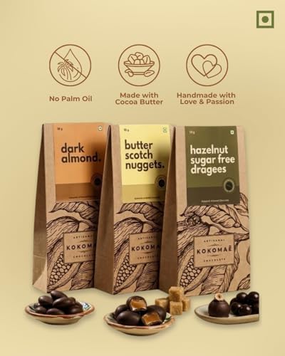 Image 5 of KOKOMAE Dragées Combo | Artisanal Chocolate Gift Hamper | 3 × 50g (150g)