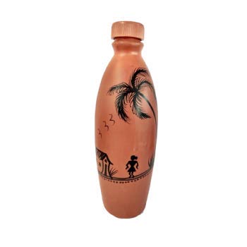 Image 1 of Default Title for the product MITTI COOL Water Bottle with Painting-Coconut Tree