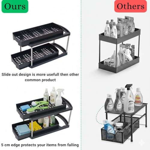 Image 4 of HomeWiz Sink Organizer 2-Tier 44x33x19 cm
