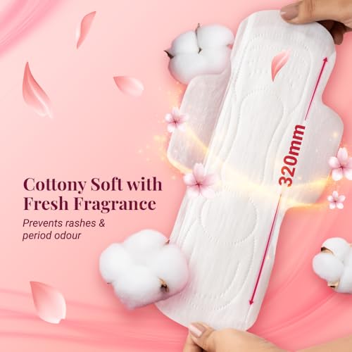 Image 5 of Niine Naturally Soft Ultra Thin XL+ Sanitary Napkins |320mm Long|Cottony Soft Control Rashes|Long Lasting protection |Suitable for Heavy Flow with Free Biodegradable Disposal Bags (Pack of 1) 30 Pads