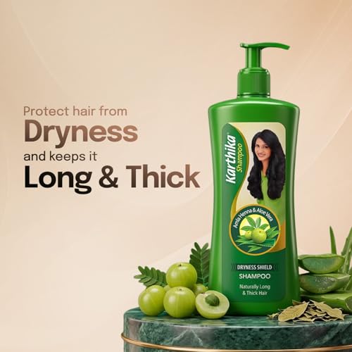 Image 4 of Karthika Dryness Shield Shampoo with Amla, Henna & Aloe Vera 650 ml