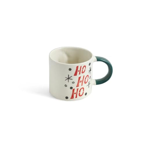 Image 3 of ExclusiveLane Christmas Charm Hand-Embossed Ceramic Coffee Mug Set of 4 330 ml