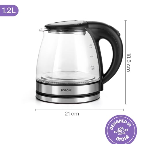 Image 8 of Borosil Electric Glass Kettle