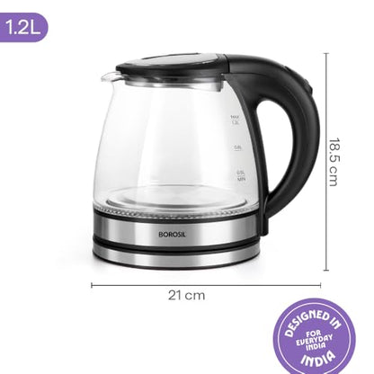 Image 8 of Borosil Electric Glass Kettle