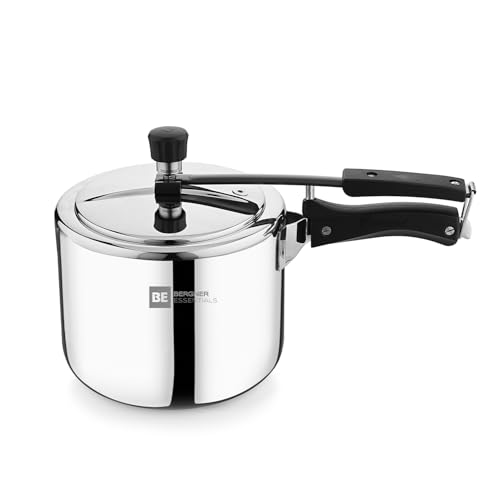 Image 1 of Default Title for the product BERGNER BE Essentials Tripro Triply Stainless Steel Pressure Cooker 3 Liters