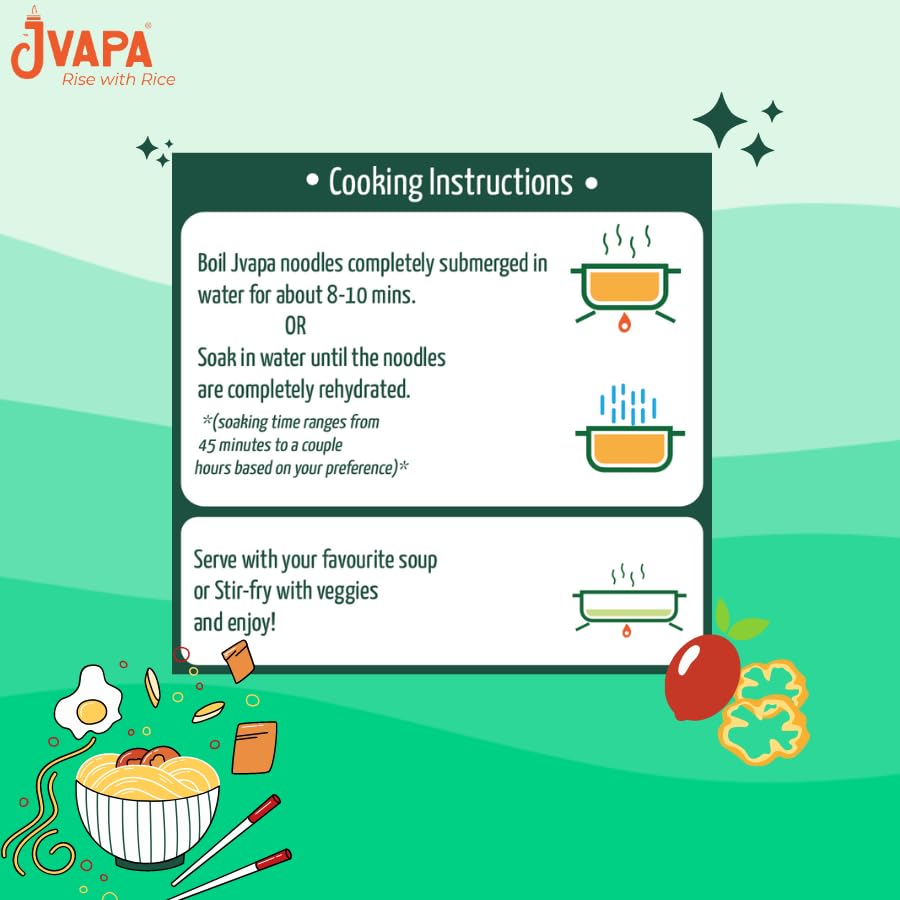 Image 4 of JVAPA Flat Rice Sticks Noodles - Goodness of Brown Rice Flat 5 mm (2 x 250 gm)