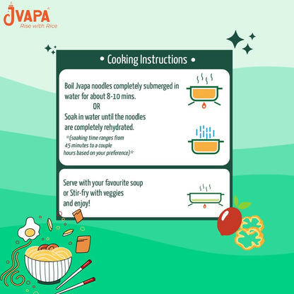 Image 4 of JVAPA Flat Rice Sticks Noodles - Goodness of Brown Rice Flat 5 mm (2 x 250 gm)