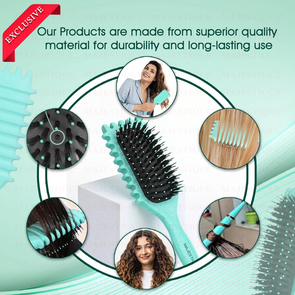Image 7 of Majestique Curly Detangler Flat Hair Brush