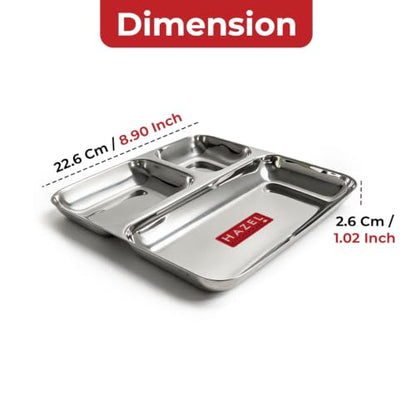 Image 3 of HAZEL Stainless Steel 3 in 1 Mess Tray