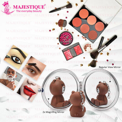Image 2 of Majestique Crystal Edge Beauty Folding Mirror With Magnification