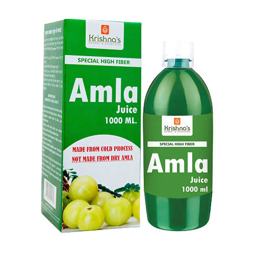 Image 1 of 1000 ml for the product Krishna's Herbal & Ayurveda Special High Fibre Amla Juice