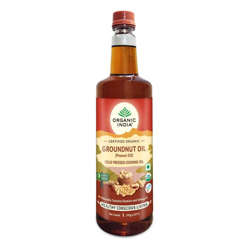 Image 1 of 1 L for the product Organic India Groundnut Oil (Peanut Oil)