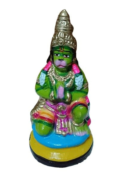Image 5 of navarathiri golu bommala koluvu kolu Clay Doll ramar dharbar(ramar Set) 10 inch sita Laxhman Hanuman Combo Set height27cm