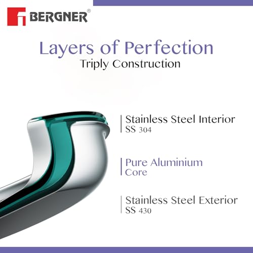 Image 4 of BERGNER BE Essentials Tri-Ply Stainless Steel Tadka Pan 10cm 300ml