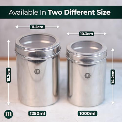 Image 3 of MARU Stainless Steel Containers For Kitchen Storage Set of 3 pcs (1250ml each)