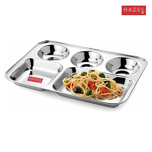 Image 5 of HAZEL Stainless Steel Compartment Mess Plate Set of 1
