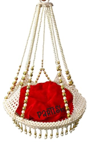 Image 9 of Partish Handcrafted Hanging Moti Jhula for Laddu Gopal Ji