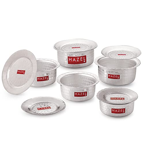 Image 1 of Default Title for the product HAZEL Aluminium Tope Set with Lid 1L, 1.4L, 1.8L, 2.2L & 2.75L