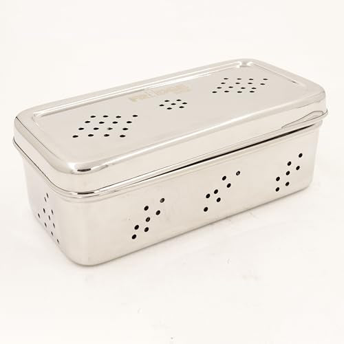 Image 3 of Spillbox Stainless Steel Fridge Box with Holes 18.5cm x 8.5cm