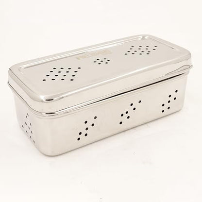 Image 3 of Spillbox Stainless Steel Fridge Box with Holes 18.5cm x 8.5cm