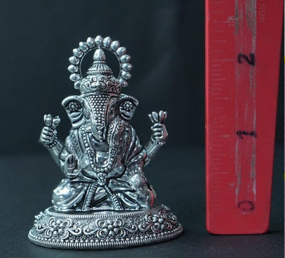 Image 2 of Dista Silvers Antique Ganesh Sitting 62g