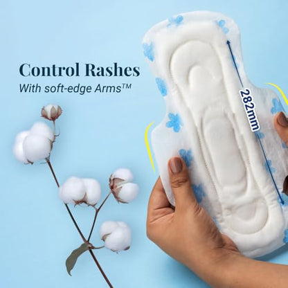 Image 7 of Niine Naturally Soft XL Sanitary Pads for Women | 282mm Long | Cottony Soft Top Cover | Anti Leak Lock Channel| 2X Absorbent| for Heavy Flow| 36 Pads