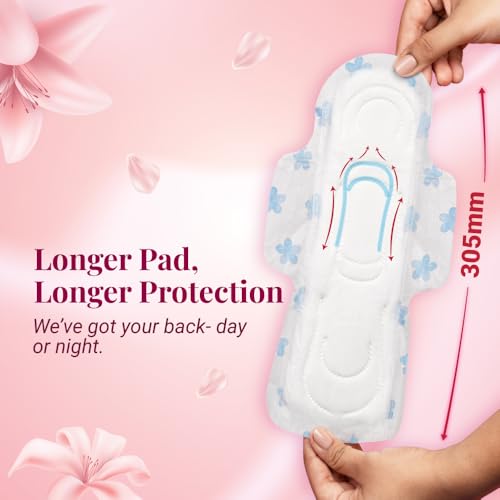 Image 6 of Niine Naturally Soft XXL Sanitary Pads for Women | 40 Pads | 305MM | Cottony Soft Top Cover | Extra Coverage with Wider Back, Quick Absorption for Heavy Flow