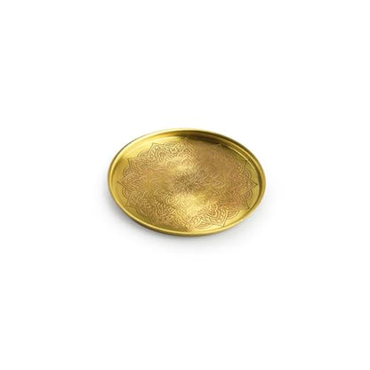 Image 3 of ExclusiveLane Mandala Design Hand-Etched Pure Brass Coasters (Set of 2)