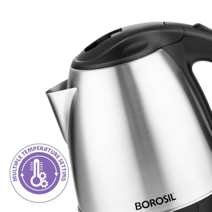 Image 2 of Borosil 1.5 L Boiluxe Variable Temperature Stainless Steel Electric Kettle