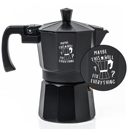 Image 1 of Default Title for the product Sipologie Roma Moka Pot, Black 180 ml