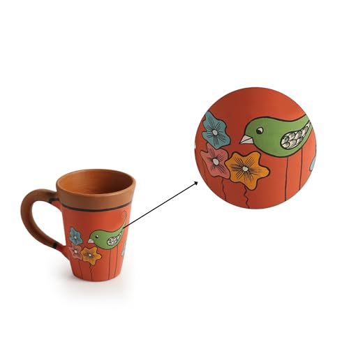 Image 3 of ExclusiveLane Chai Birdies Terracotta Tea Cups Set of 2 250 ml