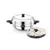 Image 1 of Default Title for the product FORTUNA Premium Idli Maker Steel | 2 Plates, 8 Idlis | Compact Idli Steamer Stainless Steel for Home & Kitchen | Mini Idli Maker with Bakelite Handles