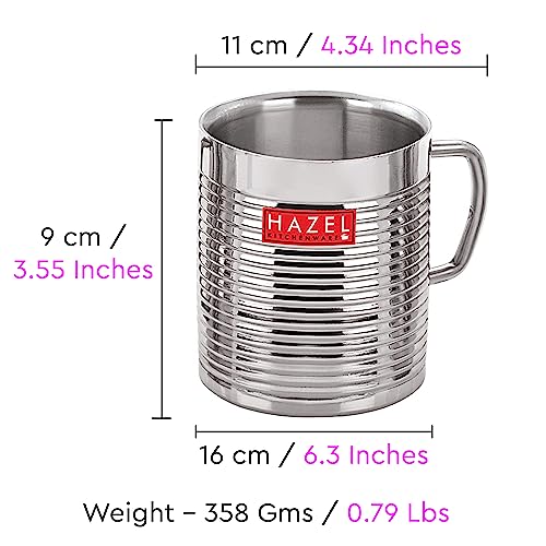 Image 3 of HAZEL Stainless Steel Cup Set of 2, 300 ml Each