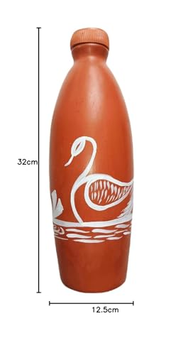 Image 2 of Mitti Cool Earthen Clay Water Bottle - 1 Litre