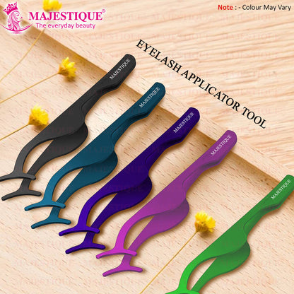 Image 4 of Majestique Stainless Steel False Eyelash Curlers Extension Applicator Remover - Colour May Vary