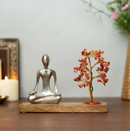 Image 6 of RITUALISTIC Nirvana Carnelian Crystal Tree Handcrafted Gemstone Tree 22 x 14.5 Cm