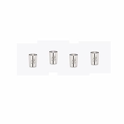 Image 2 of neelam Stainless Steel Lazer Royal Glass Set of 4, 300 ml