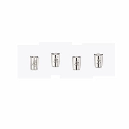 Image 2 of neelam Stainless Steel Lazer Royal Glass Set of 4, 300 ml