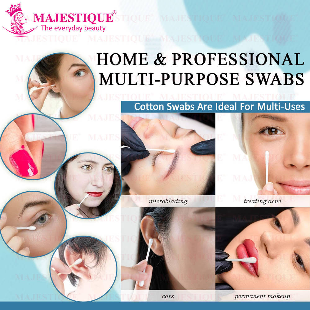 Image 6 of Majestique 200Pcs Paper Cotton Swabs