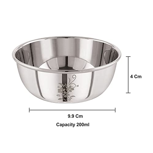 Image 4 of neelam Stainless Steel 200 ml Vati Set of 6