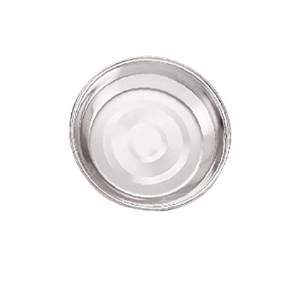 Image 1 of Default Title for the product neelam Stainless Steel 5.5 22G Diamond Halwa Plate, 11 cm, Silver