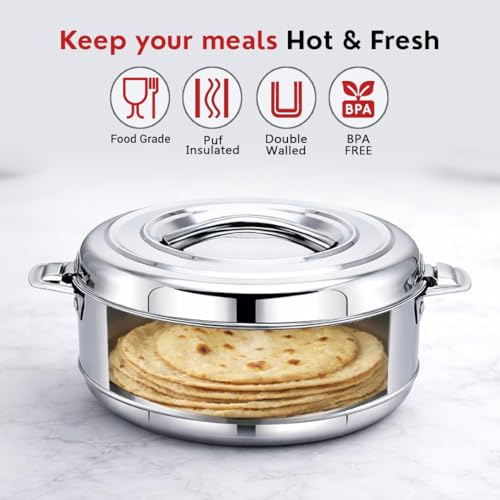 Image 5 of AVIAS Astra Stainless Steel Double Wall Insulated Hot Pot/Casserole, 2500ml