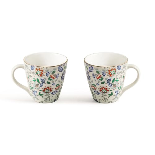 Image 3 of ExclusiveLane Spring Garden Handcrafted Ceramic Coffee Mug Set of 2, 330 ML