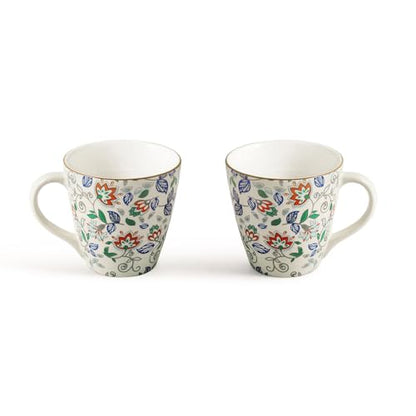 Image 3 of ExclusiveLane Spring Garden Handcrafted Ceramic Coffee Mug Set of 2, 330 ML