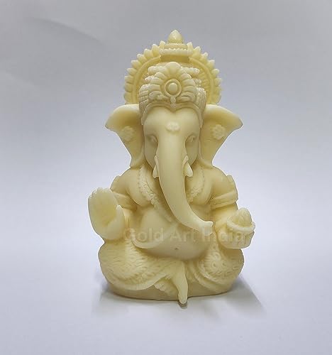 Image 2 of 3D-IVORY-MUKUT for the product Gold Art India Ganesha Idol