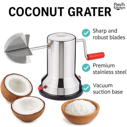 Image 5 of Patel's Kitchen Coconut Scraper with Stainless Steel Serrated Blade 1 Count