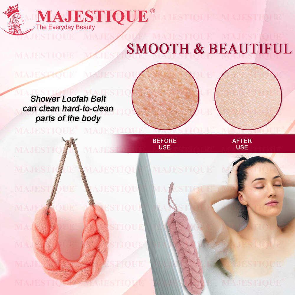 Image 3 of Majestique Mesh Bath Belt Shower Sponge (Color May Vary)