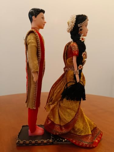 Image 5 of Breeze Handicrafts Plastic Doll Couple Statue for Bommalu Koluvu Home Decor and Showpiece Idol Navratri Gift for Women (Wedding Couple Doll 5)