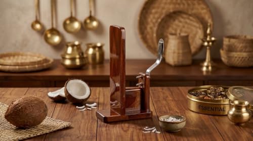 Image 3 of Bharatroots Premium Wooden Coconut Scraper Chirava 1100 Gram