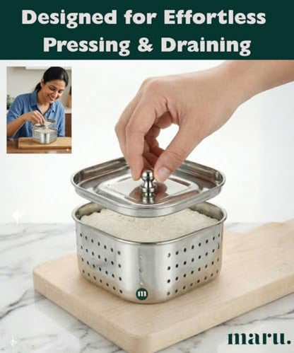 Image 6 of MARU Steel Paneer Maker Box 600ml